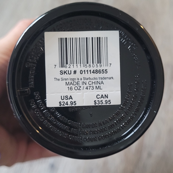 Starbucks Black Tumbler 16 oz, New With Tags - Picture 8 of 8
